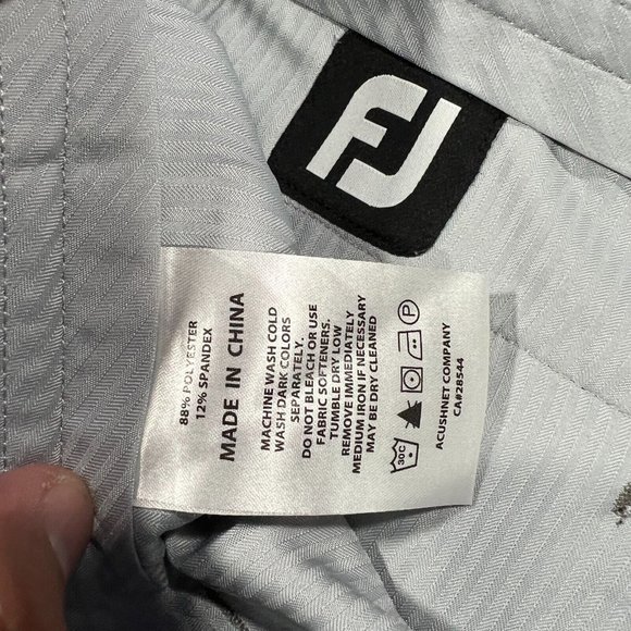 FootJoy Performance Stretch Golf Shorts 36x9 Mens Grey Chino Active Flat Front - Picture 4 of 8